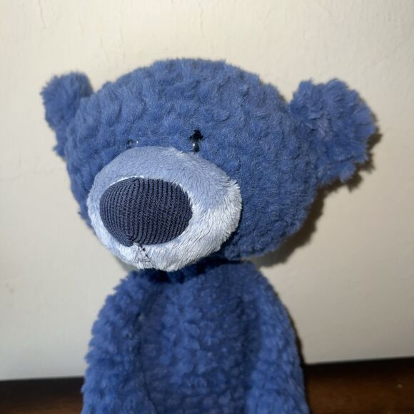 Gund Toothpick Ripple Teddy Bear Blue Soft Stuffed Animal Plush - Picture 2 of 7